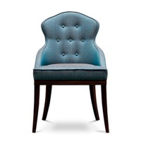 DC-200 High End Restaurant Elegant Tufted Back Fabric Dining Chair