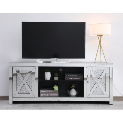 Modern Crushed Diamond Mirrored TV Stand Sparkling Crystals TV Stand With Storage Cabinet For Home Hotel Furniture