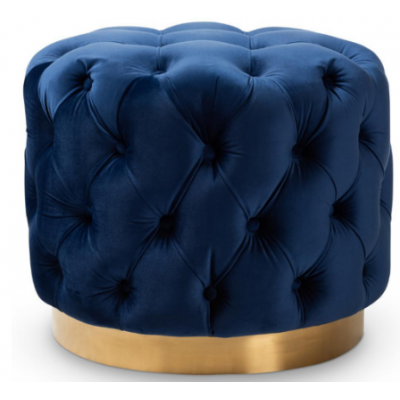 Modern Round shape fabric tufted foot stool ottoman for home bedroom dressroom furniture