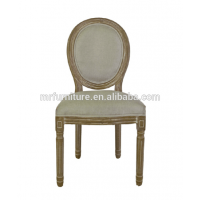 Vintage Wood Round Back Event Wedding Restaurant Dining Chair