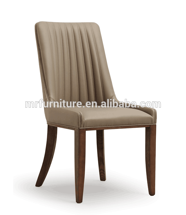 Modern Appearance Wood leg PU Leather Restaurant Dining Chair