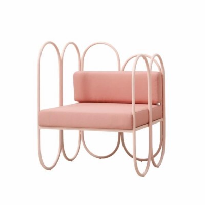 New Arrival Metal Wire Good Cushion Sofa Chair Lounger Bench Chair For Event Wedding Furniture