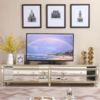 Mirror Furniture Decorative Mirror Storage Cabinet 4 Drawers Mirror TV Stand