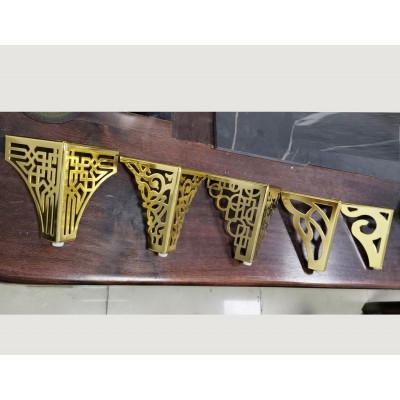 New Arrival Nice Flowers Modern Design Metal Steel Decoration Furniture Parts For Sofa Chair Legs In Gold